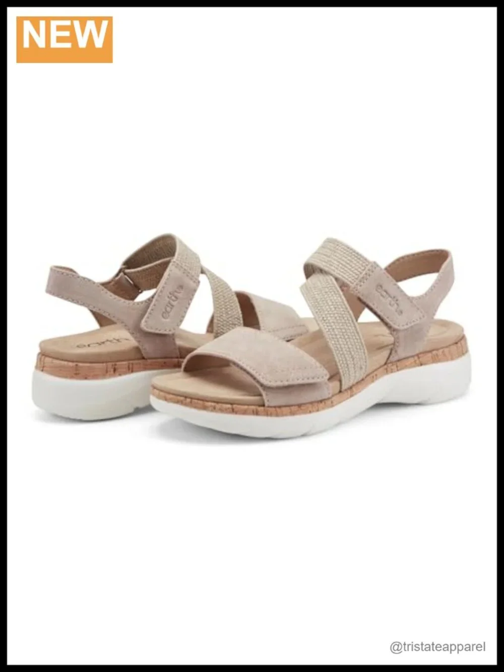 Earth Reston Suede Platform Sandals Open Toe Ankle Strap Casual